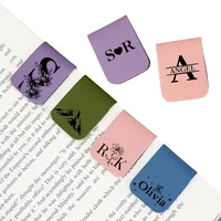 Personalisiertes Magnetisches Lesezeichen, Minimalistisches Leder-Lesezeichen, Personalisiertes Magnetisches Leder-Lesezeichen Mit Namen, Individuelles Namens-Leder-Lesezeichen For Buchliebhaber