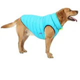 IMOSEI Hundemantel, Winter-Kleidung for große Hunde, warme Haustier-Hundemanteljacke, wasserdichte wendbare Kleidung for große Hunde, Golden Retriever, Labrador-Kleidung (Color : Grün, Size : S)