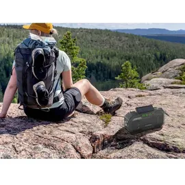 Renkforce RF-CR-300 Outdoorradio UKW, MW Notfallradio, Bluetooth®, SD wiederaufladbar, Solarpanel, Handkurbel, Schwarz