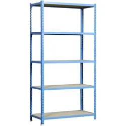 PROREGAL Schwerlastregal BIG MULI | HxBxT 200x120x30cm | 5 Fachböden | Fachlast 200kg | Grau | Lagerregal Kellerregal Werkstattregal Metallregal