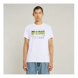 G-Star für Herren. D26042-336-110 Flyer Grafik-T-Shirt weiß (XXL), Lässig, Bio-Baumwolle, Nachhaltig