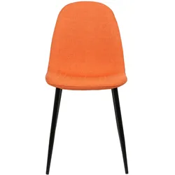 DELUKE® Esszimmerstuhl MOVI - Orange Stoff, Metall 88x44x51cm Strapazierfähiger & pflegeleichter Bezug Esszimmerstühle Stuhl Esszimmer Küchenstühle