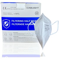25x FFP2 Atemschutzmaske ANTiVIRU CRDLIGHT Maske Gesichtsmaske CE 0370 zertifiziert