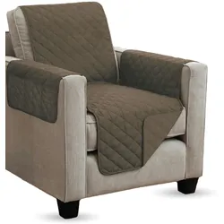 Bestlivings Sesselschoner gesteppt - 190x165cm - Braun