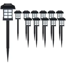 monzana Monzana® LED Solarlampe Außen 12er Set Wetterfest IP44 Erdspieß Solar Garten Leuchte Außenleuchte Balkon Deko