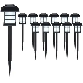monzana Monzana® LED Solarlampe Außen 12er Set Wetterfest IP44 Erdspieß Solar Garten Leuchte Außenleuchte Balkon Deko