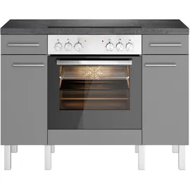 OPTIFIT Küchenzeile Lilly 120 cm grau