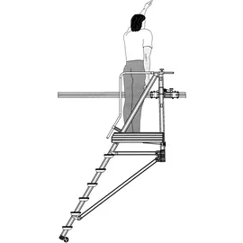FACAL Binary Schiebe-Podesttreppe Aluminium S600 6 Stufen