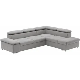 sit&more Ecksofa Valantine V, wahlweise mit Bettfunktion, grau