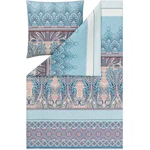 Estella Carmen ornamental Blau 135 x 200 cm + 2 x 80 x 80 cm