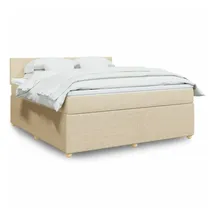 vidaXL Boxspringbett 180 x 200 cm Creme
