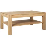 vogl möbelfabrik Couchtisch VOGL MÖBELFABRIK "Toronto", beige (kernbuche, kernbuche, kernbuche), B:105cm H:46cm T:65cm, Tische, Couchtisch Eckige Couchtische Holz-Couchtische, in 2 Größen, mit Ablageboden, teilmassiv, Höhe 46 cm, Made in Germany