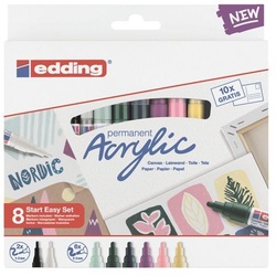 Edding 8-tlg. Acrylmarker-Set »nordic« (5100 + 5300) schwarz