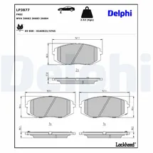 Delphi Bremsbelagsatz, Scheibenbremse