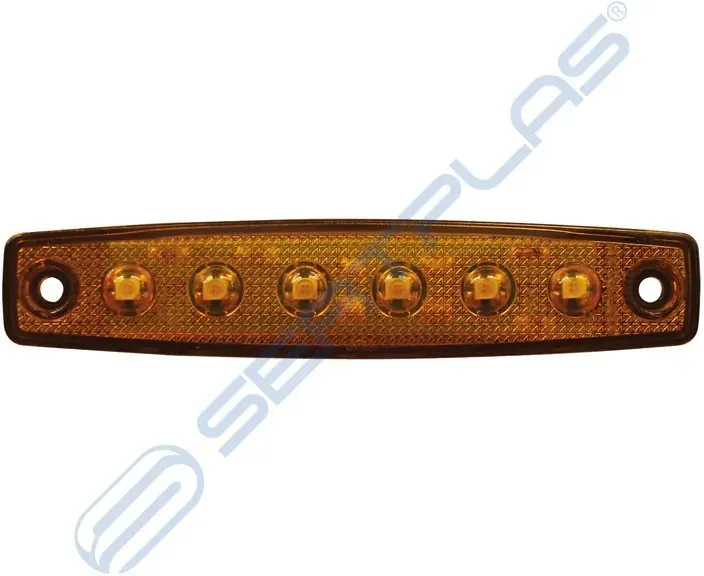 Dimension, gelbe 6 LEDs 12-24V 85.5mm
