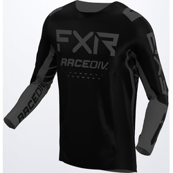 FXR Off-Road RaceDiv Motocross Jersey, schwarz-grau, Größe 3XL für Männer