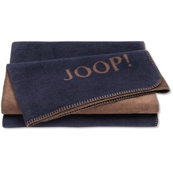 Joop! Wohndecke Uni-Doubleface Marine-Karamell - 150x200cm