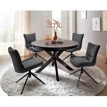 MCA Furniture MCA Winnipeg Ausziehtisch Keramik Ø 120/160x76 cm - mind. 14 Tage Rückgaberecht - Grau