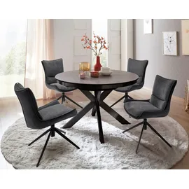 MCA Furniture MCA Winnipeg Ausziehtisch Keramik Ø 120/160x76 cm - mind. 14 Tage Rückgaberecht - Grau