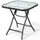 Costway FANTASK Beistelltisch 46,5 x 46,5 x 42 cm Schwarz/Transparent