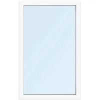 Fenster 100x160 cm, Kunststoff Profil Kömmerling 70 AD, Weiß, 1000x1600 mm, einteilig festverglast, 2-fach Verglasung, nach Maß