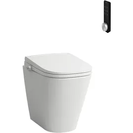 Laufen Cleanet Meda Stand-Dusch-WC mit WC-Sitz Weiß spülrandlos