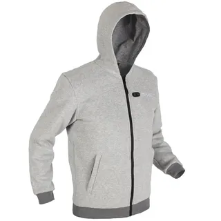 BERTSCHAT Beheizbarer Hoodie Herren – Heizjacke | Heizpullover | Kapuzenjacken mit Powerbank | 10 Heizzonen & 3 Heizstufen | Waschbar | Grau | XXL - XXL