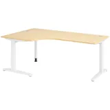 bümö Eckschreibtisch Ahorn / Weiß