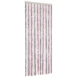 vidaXL Fliegenvorhang Silbergrau und Rosa 56x200 cm Chenille