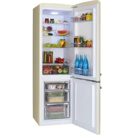 Amica KGCR 387 102 B Retro-Kühl-Gefrierkombination (244 l, 1810 mm hoch, Beige)