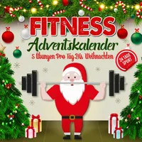 Fitness Adventskalender: 24 Tage Sport, 5 Übungen pro tag bis Weihnachten | Fitnessreise zum Paar, Frauen & Männer