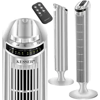 Kesser LED Turmventilator mit Fernbedienung silber 19704