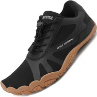 Sixspace Badeschuhe Herren Damen Barfußschuhe Wasserschuhe Strandschuhe Fitnessschuhe Sport Traillaufschuhe BarfussSchuhe Atmungsaktive rutschfeste Aquaschuhe(Schwarz/Braun,40 EU) - 40 EU