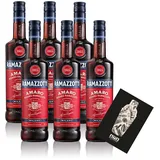 Ramazzotti 6er Set Amaro 1815 0,7L (30% vol) Kräuterlikör aus Italien Milano -