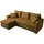 bromarkt Ecksofa LUIS Schlaffunktion Bettkasten L-Form 238x148x88cm Senf - Gelb