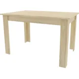 home collective Esszimmertisch Küchentisch, Platte aus Sonoma-Eiche, Holztisch Esstisch, 120 x 80 x 75 cm, 18 mm Dicke, Küche Wohnzimmer Sonoma-Eiche