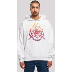 Kapuzenpullover F4NT4STIC "Harry Potter Hogwarts School list", Herren, Gr. L, weiß, Obermaterial: 100% Baumwolle, casual, oversize, Langarm, Pullover, Print