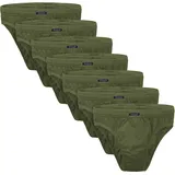 BRUBAKER Slip Herren Unterhose aus Baumwolle (Spar-Pack, 7-St., 7er-Pack) Großpackung Männer Unterwäsche, sehr bequeme Passform grün M