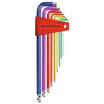 PB SWISS TOOLS RainBow Winkelschraubendreher- Satz im Kunststoffhalter 9-teilig 1,5-10mm