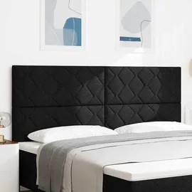 vidaXL Kopfteil Schwarz 200 cm Stoff 3338555