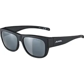 Alpina OVERVIEW II Q - Verspiegelte und Bruchsichere OTG Sonnenbrille Mit 100% UV-Schutz Für Erwachsene, black matt, One Size