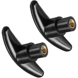 CoCud T-Knöpfe M8 Innengewinde Plastik Klemmen Hand T Knöpfe Griffe Schwarz - (Verwendung: für Drehmaschinen Drawer) 2Stk