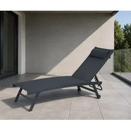 Gardissimo Elli Sonnenliege 200 x 70 x 30 cm Anthrazit