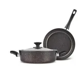 KARACA Biogranit Blackgold Kochgeschirr-Set, 3 Teilig