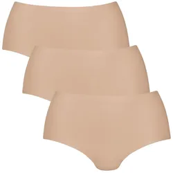 Anita (Since 1886) Damen Slips, 3er Pack - Essentials High Waist Briefs, Mikrofaser, nahtlos, einfarbig Nude L/XL