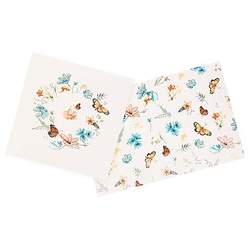 Canvas-Coupon "Schmetterlinge", creme-color