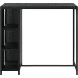 vidaXL Bartisch mit Regal 120 x 60 x 110 cm Schwarz