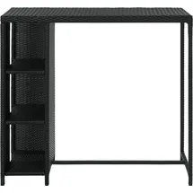 vidaXL Bartisch mit Regal 120 x 60 x 110 cm Schwarz