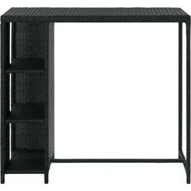 vidaXL Bartisch mit Regal 120 x 60 x 110 cm Schwarz