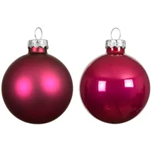 Christbaumkugeln Festive Pink 5 x glänzend & 5 x matt Ø 6 cm aus Glas - 10er Set